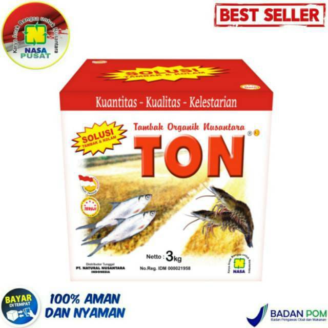 TON NASA 3kg / TON NASA PUPUK TAMBAK ORGANIK ASLI ORIGINAL NASA /  TON NASA PERIKANAN / VITAMIN IKAN
