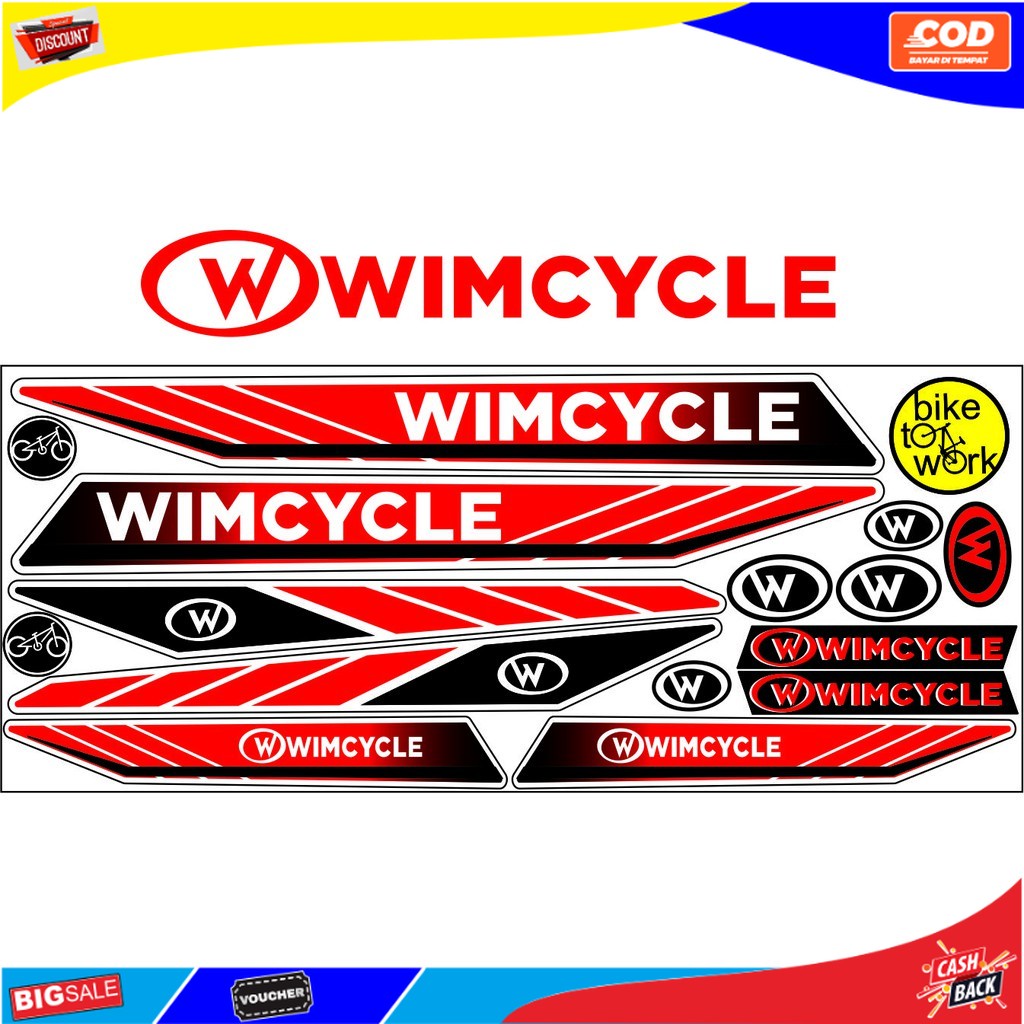 VARIASI LIS STIKER STRIPING STIKER PRINT SEPEDA BMX WIMCYCLE ART STRIPING SB DECAL
