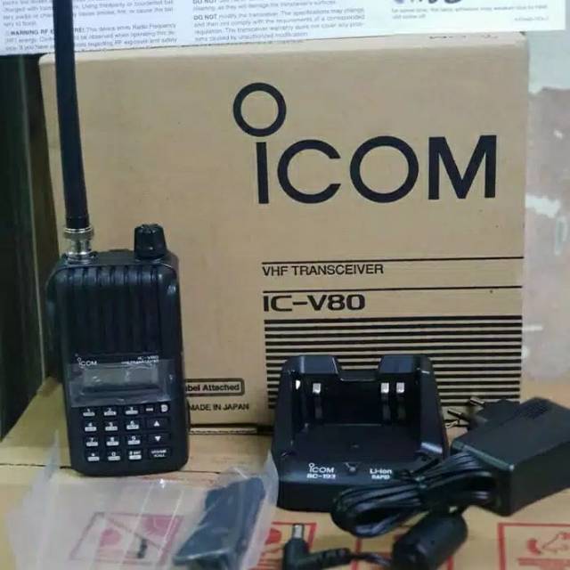 HT ICOM V 80 / ICV80 IC-V80 LITHIUM VHF HANDY TALKY ORI NEW JAPAN