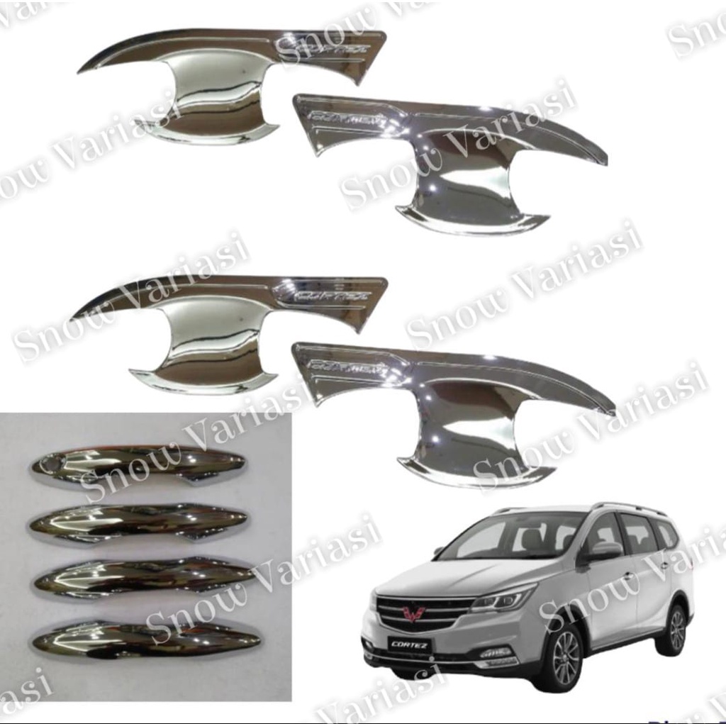 Paket Outer Handle Mangkok Wuling Cortez Cover Chrome