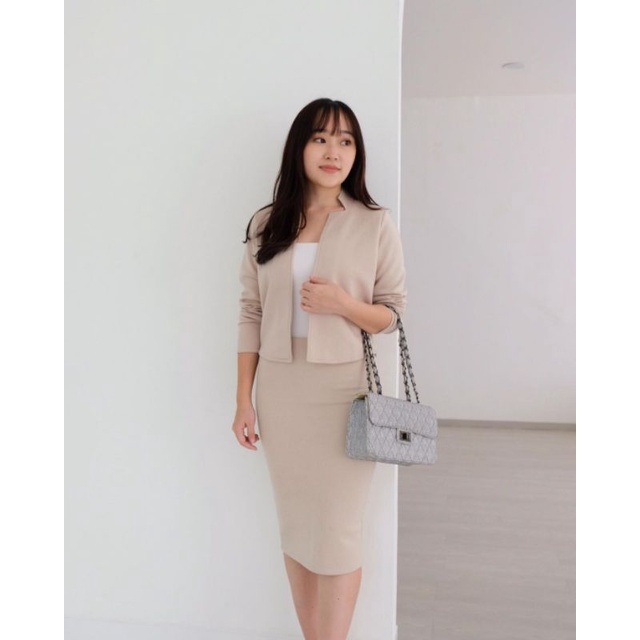 One Set Skirt Cardy Formal Casual