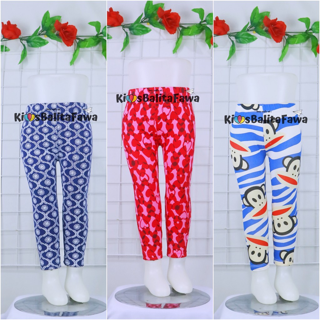 Legging Kiddie uk bayi-5 Tahun / IMPORT Leging Anak Perempuan Grosir Celana Panjang Lejing Laging Ketat Adem Murah