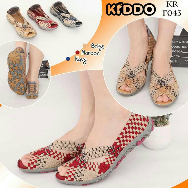 Sepatu Rajut KIDDO F043 Flat ORIGINAL