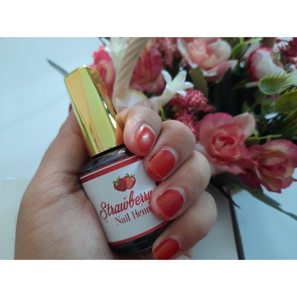 Strawberry Nail Henna - pacar nail henna original - nail henna - henna pacar