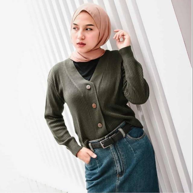 Kardigan Rajut Wanita Strada Cardy Rajut