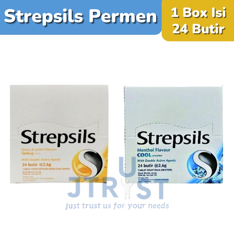 

Strepsils Permen Pelega Tenggorokan 1 Box Isi 24 Butir
