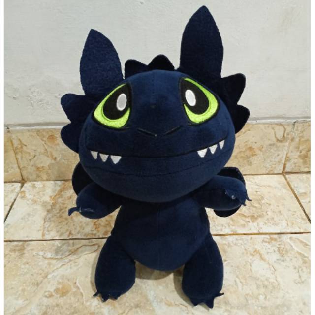 Boneka Toothless Night furry How to train your dragon