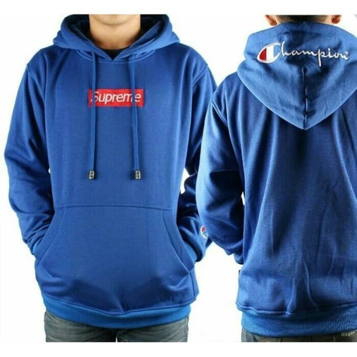 Jaket Hoodie Sweater Jumper Obral Promo Supreme x Champion SABLON