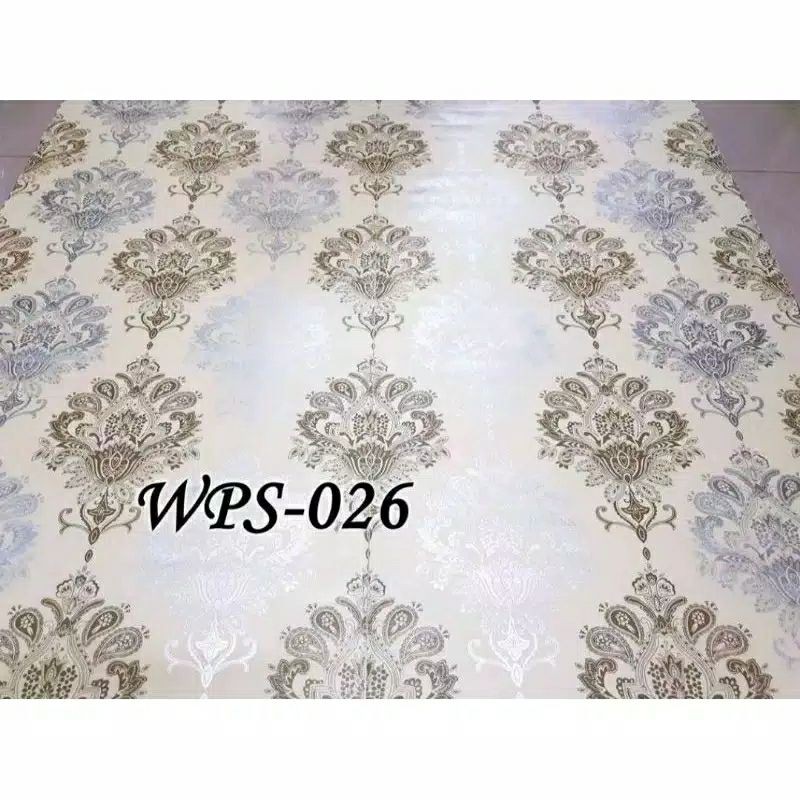 Wallpaper Dinding Batik Emas Silver 10m x 45cm