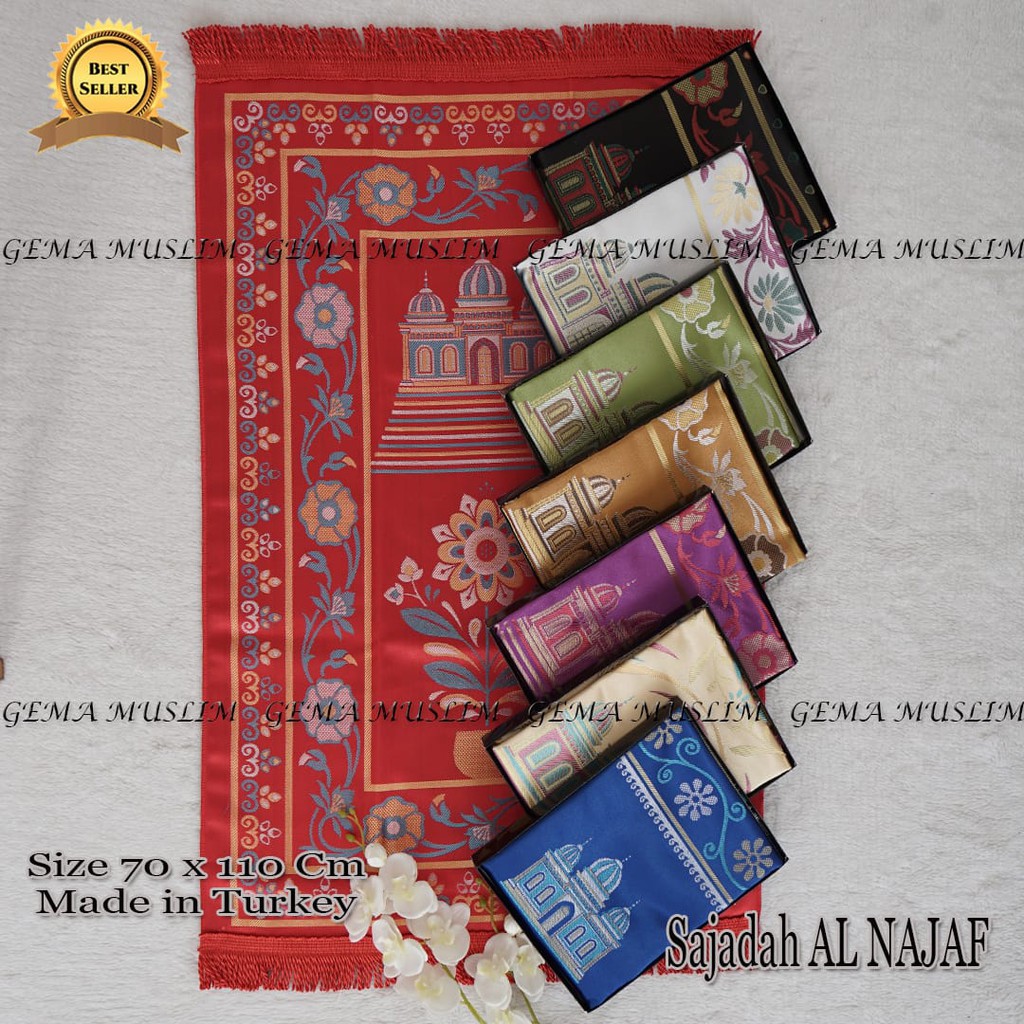 sajadah al najaf plus box cantik made in turki best seller/bisa bayar ditempat/COD