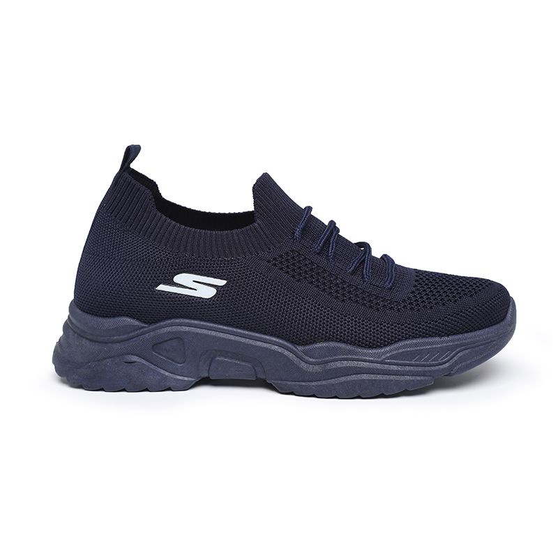 [GROSIR][COD] SEVEN_DAY SEPATU RAJUT WANITA SLIP ON SNEAKERS TANPA TALI SPORT SHOES FZ-F26 NAVY