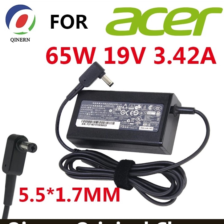 19V 3.42A 65W AC Charger Laptop Charger Adapter for Acer Aspire E15 E1 F15 ES1 E5-575 E5-575-33BM A515-43-R19L Aspire 7560 5517 5253 5750 5250 5349 5552 5733 5532 65w