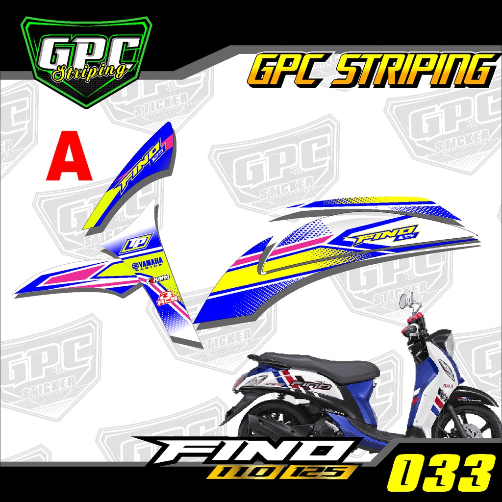 Sticker Striping FINO FI SEMI FULL VARIASI MOTOR - Decal stiker FINO GPC 033