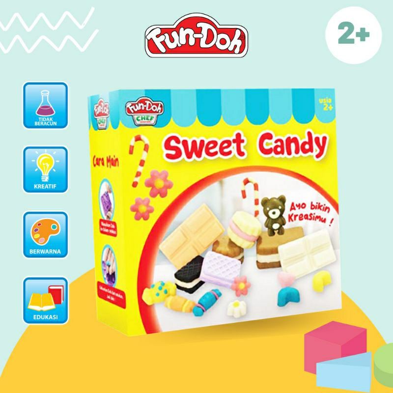 FUN DOH FUNDOH SWEET CANDY LILIN MAINAN ANAK