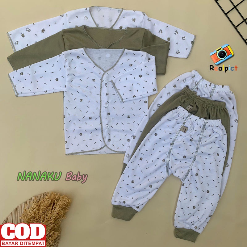 Isi 18 PCS Paket Lahiran Gift Set Baju Celana Bayi Baru Lahir Usia 0-3 Bulan Serian Army - Anababy