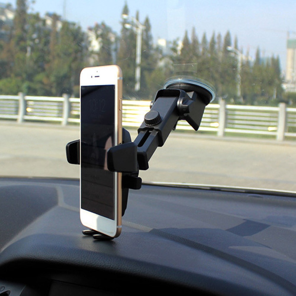 Holder Hp Dashboard Mobil dasbor Universal Dashboard Kaca Smartphone Transformer handphone phone 360 Rotate Adjustable Bracket Multi-functional Manipulator Telescopic Arm Phone Holder Car Phone Mount with Front Glass Sucker