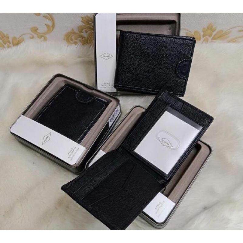 Dompet Fossil Hardy Bifold Black