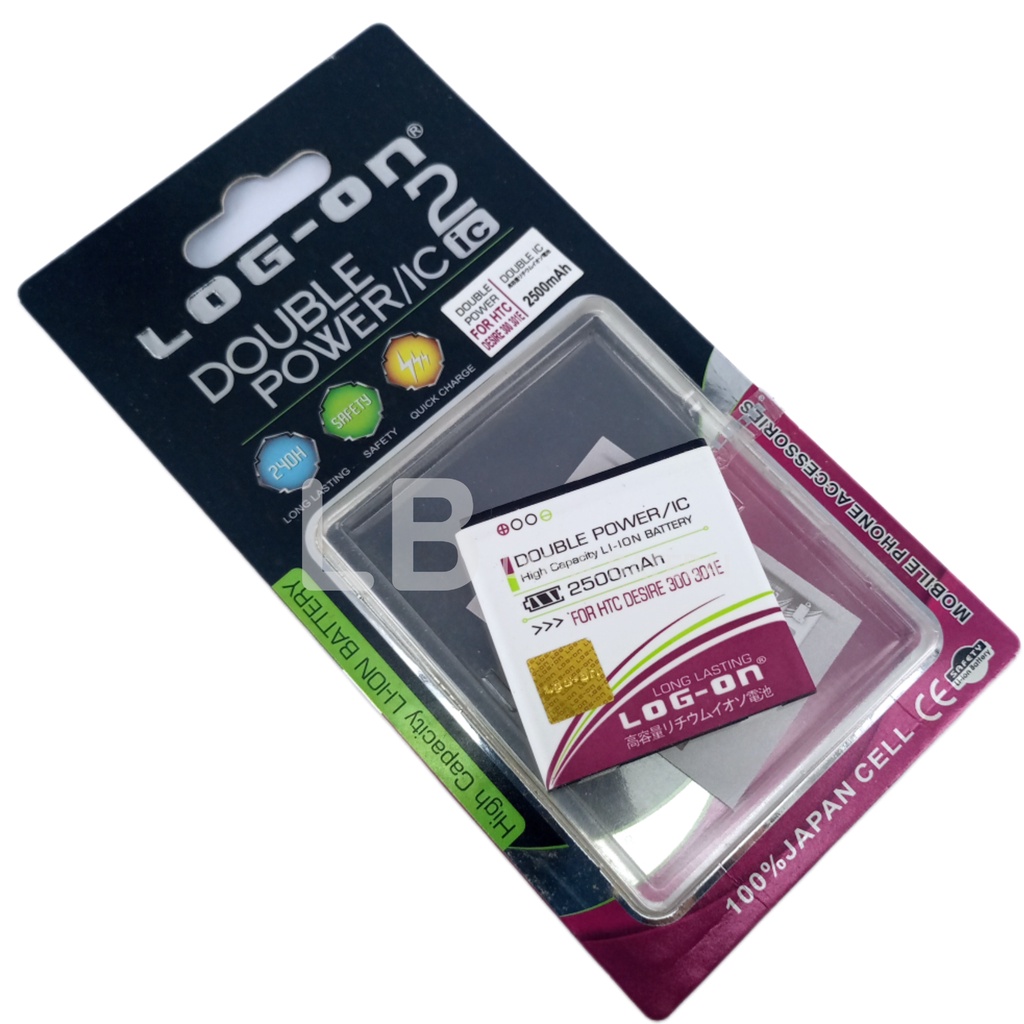 LOG - ON HTC Desire 300 | 301 | 301E | BP6A100 Baterai Double IC Protection Battery Batre