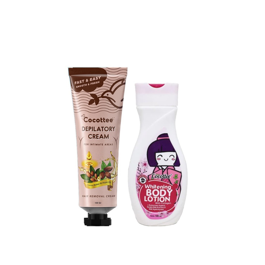 

COCOTTEE depilatory cream cocoa butter dan lotion pomegrante bundle
