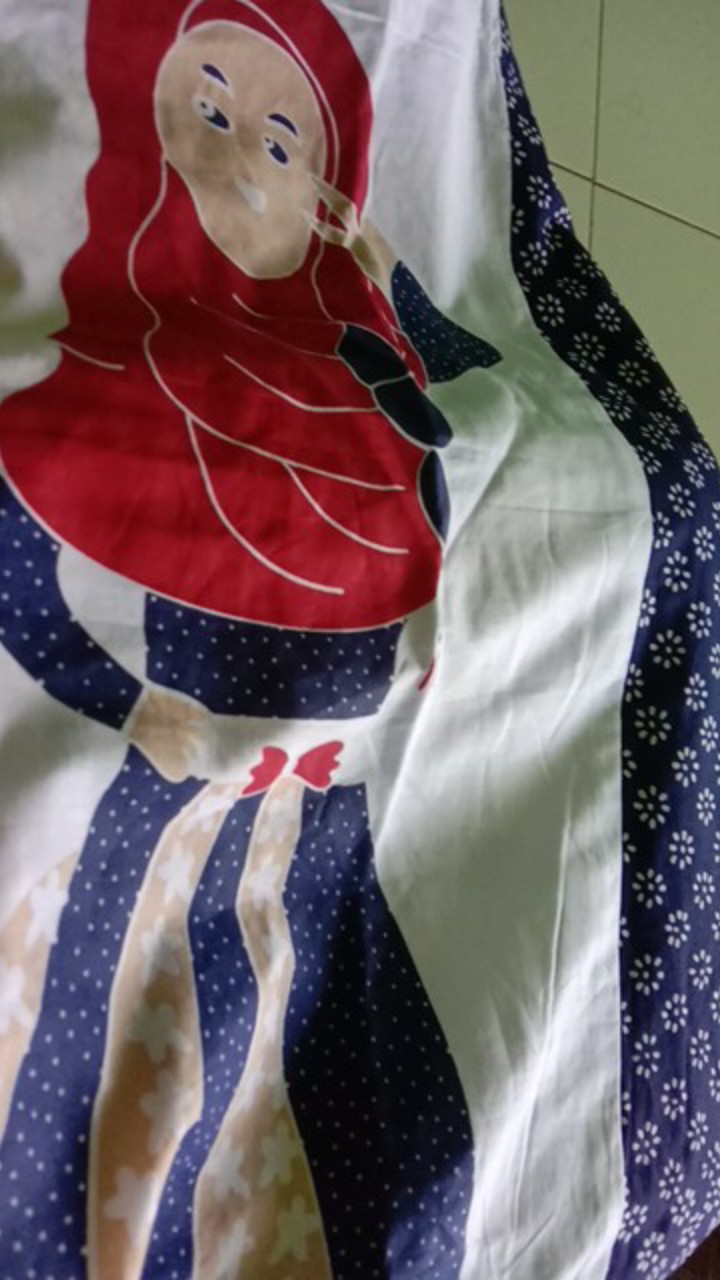 Shanaya Batik Tunik Karikatur White Cantik Unik