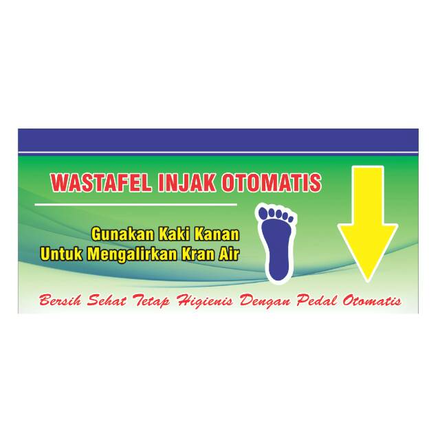 Stiker Wastafel Injak Otomatis