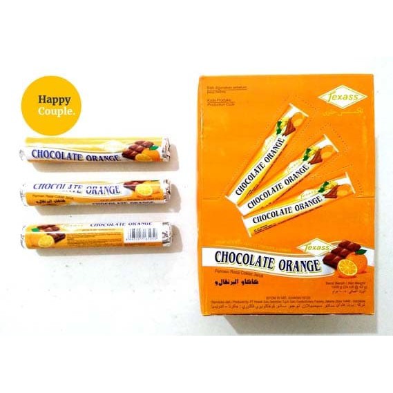 Permen Jadul Texas Chocolate Orange Per 3 Roll / Candy Coklat Cokelat Jeruk / Kembang Gula Jadoel