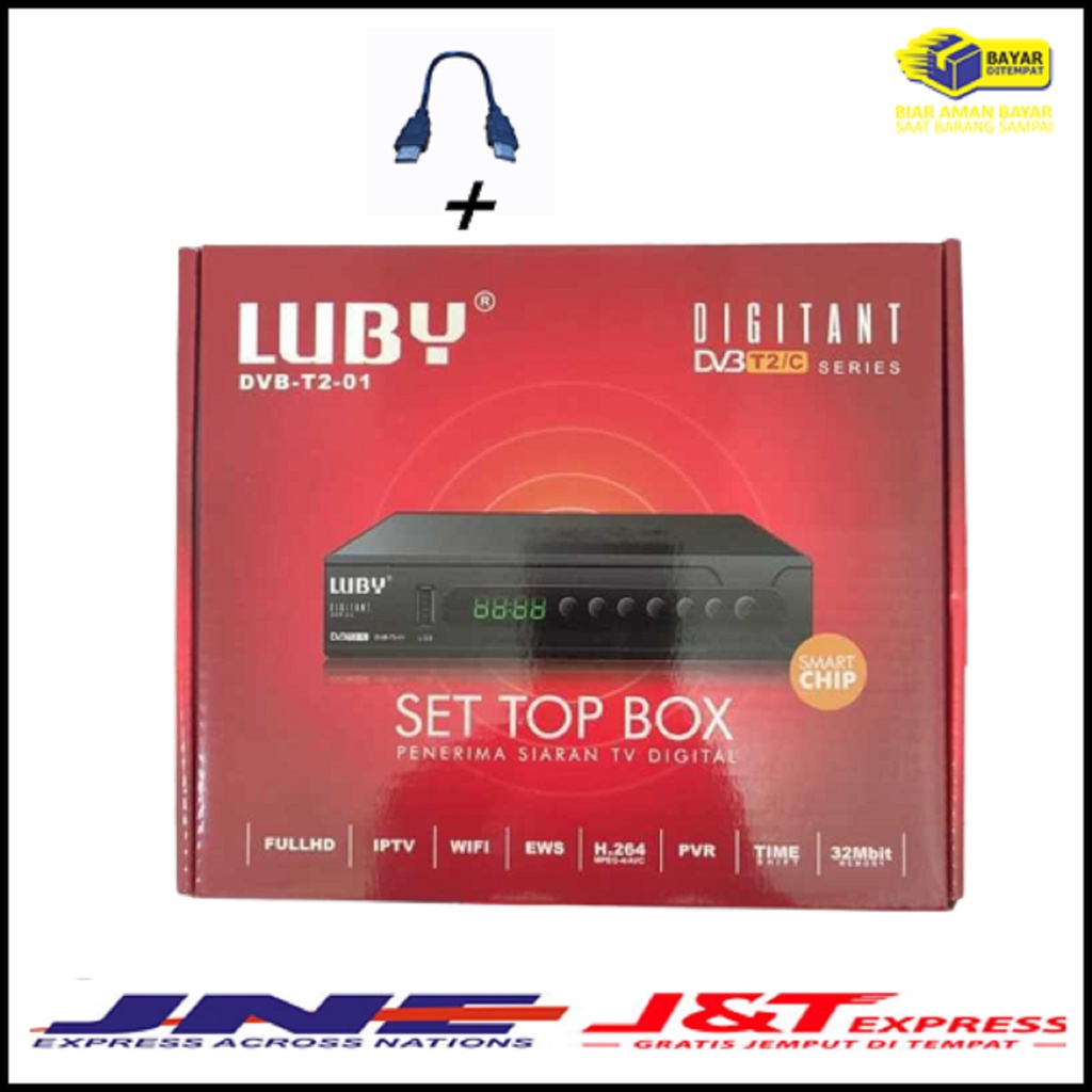 Luby Set Top Box DVBT2/C Receiver TV STB Digital DVB T2-01/02 ORI - 1setbox lihat varian