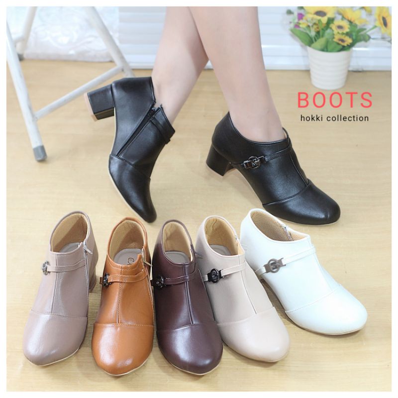 Boots wanita heels 5 cm korea style terbaru