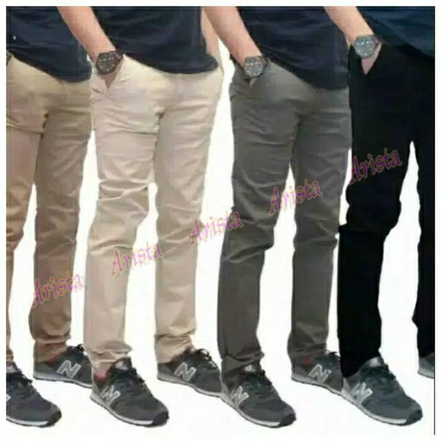 Celana Chino Pria Bahan Nyaman Adem Katun Strecth Melar Cocok Buat Musim Dingin GAYA COWOK POLO PRIA