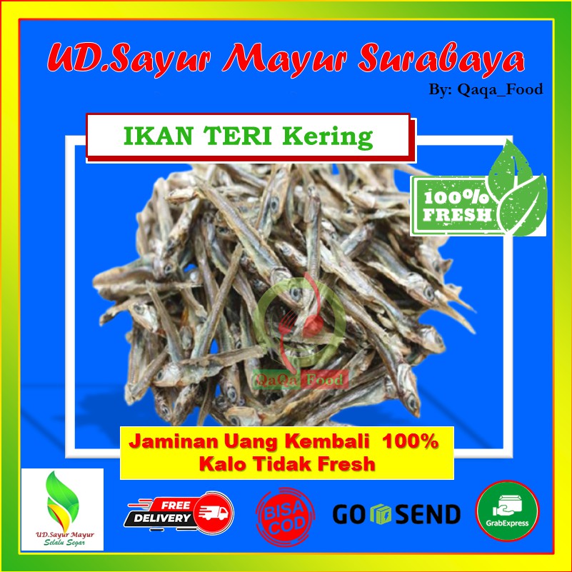 

Teri Kering fresh Ikan ASIN kering Lauk Pauk Murah Berkwalitas 200 Gram - UD052