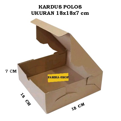 

Kardus ukuran 18x18x7 cm / Karton Polos isi 25 Pcs / Paper Lunch Box Dus Makanan