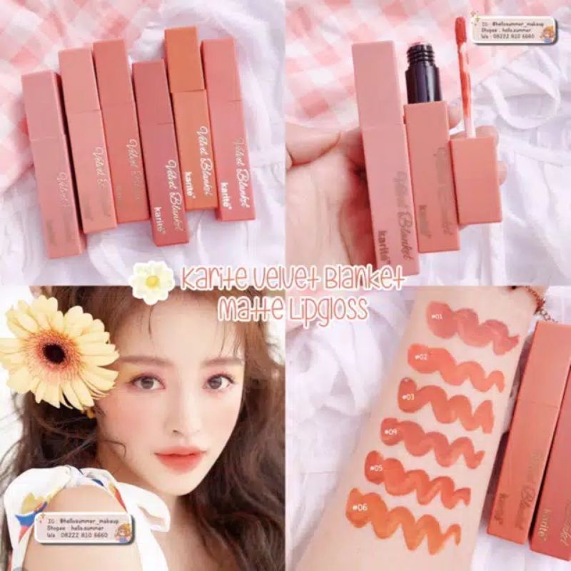 [ECER] Karite velvet matte lip gloss