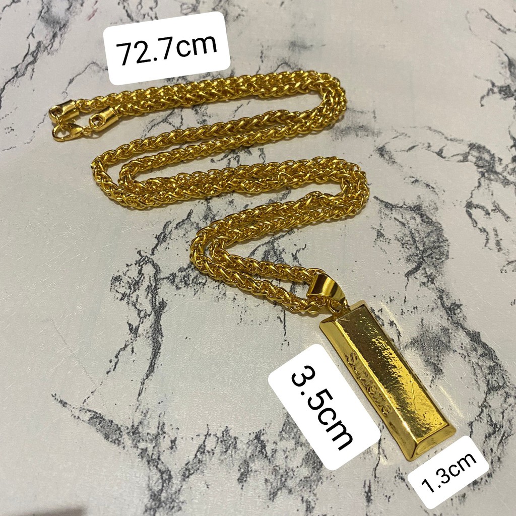 Kalung Supreme Gold / Supreme Necklace Kalung Pria Murah Aksesoris Kalung