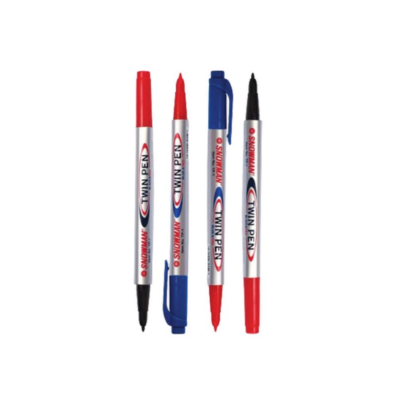 

Spidol twinpen snowman 2 warna merah biru merah hitam