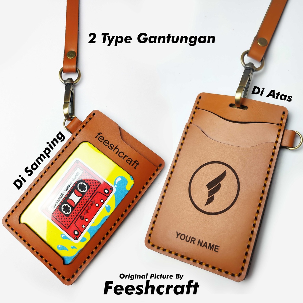 

NAMETAG KULIT GANTUNGAN ID CARD KULIT ASLI CUSTOM NAMA & INTANSI PERUSAHAAN