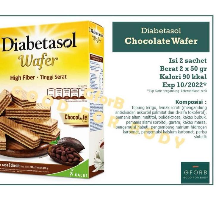 

✨DISKON✨ Diabetasol Wafer Diet Rendah Kalori Rendah Gula 100gr !!