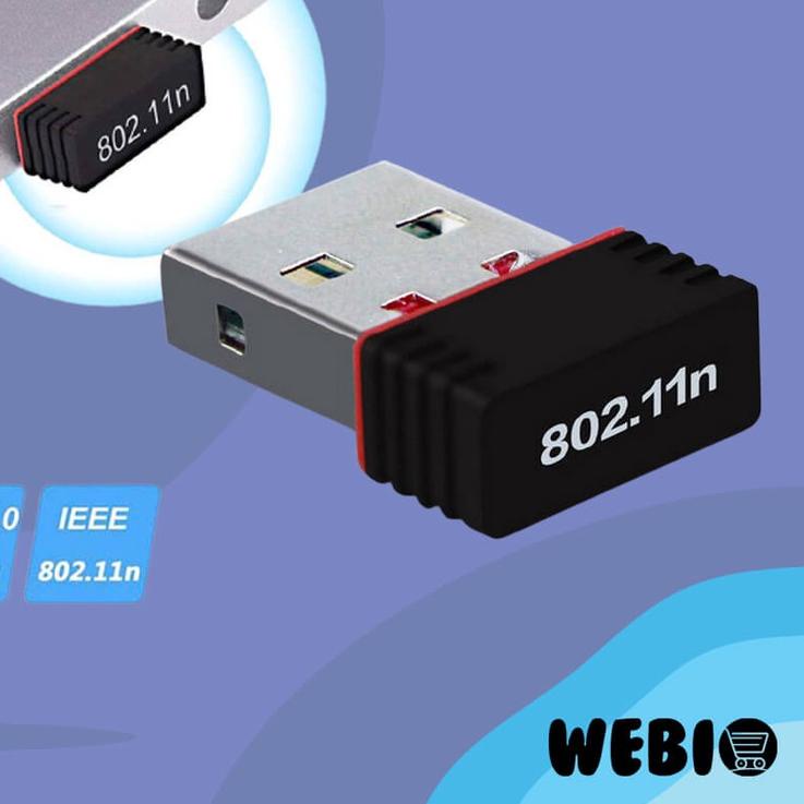 ◙ USB WiFi Adapter Dongle Wireless Mini Receiver PC Laptop Komputer Donggle WiFi Eksternal 802.11n 1