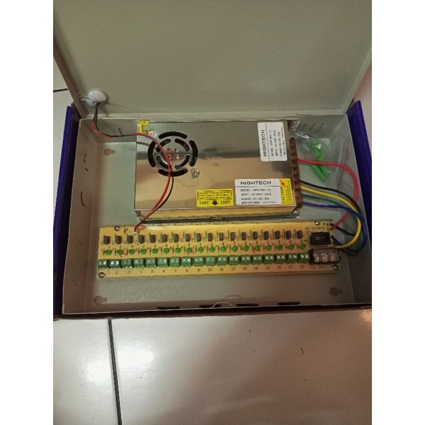 POWER SUPPLY 30A BOX POWER SUPLY CCTV 12V 30A AC TO DC 30 AMPERE  AC INPUT : 110/220V DC O