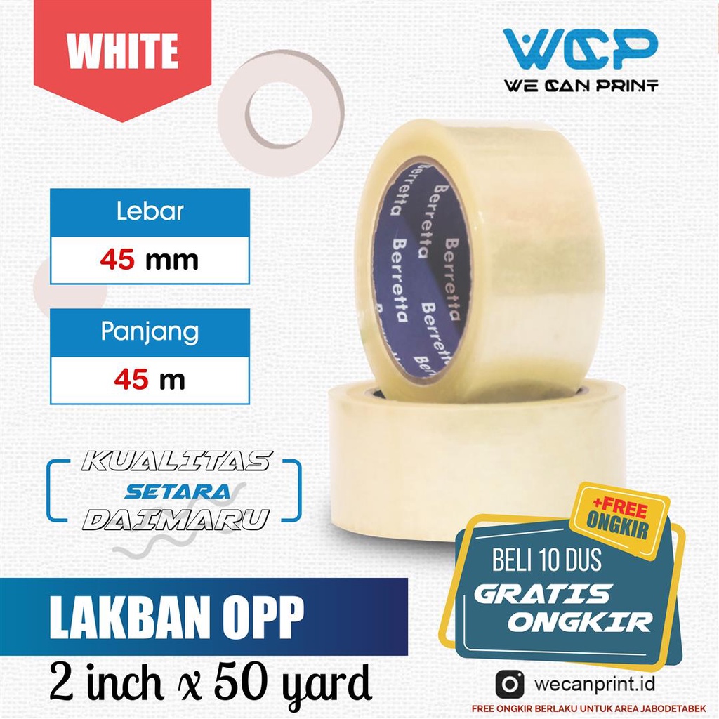 

Lakban Bening / Coklat Selotip 45 mm x 50 yard