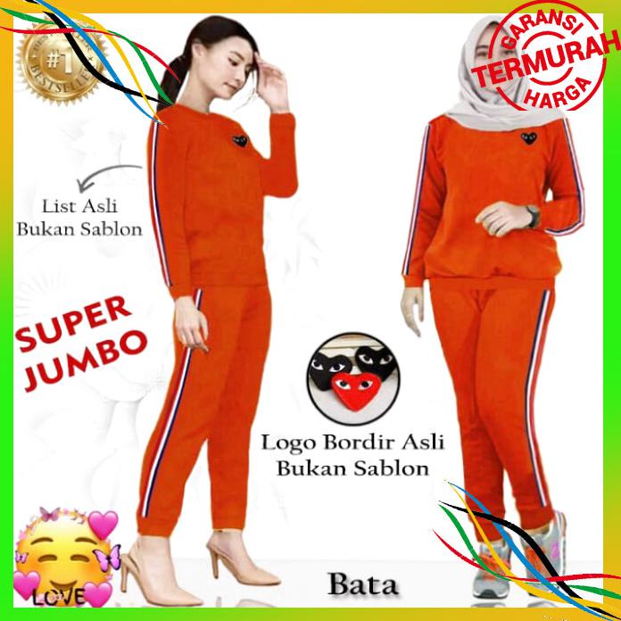 OLAHRAGA 52014 56015 60016 64017 BAJU SETELAN OLAHRAGA SENAM TRAINING WANITA PL TOSCA BAYAR COD