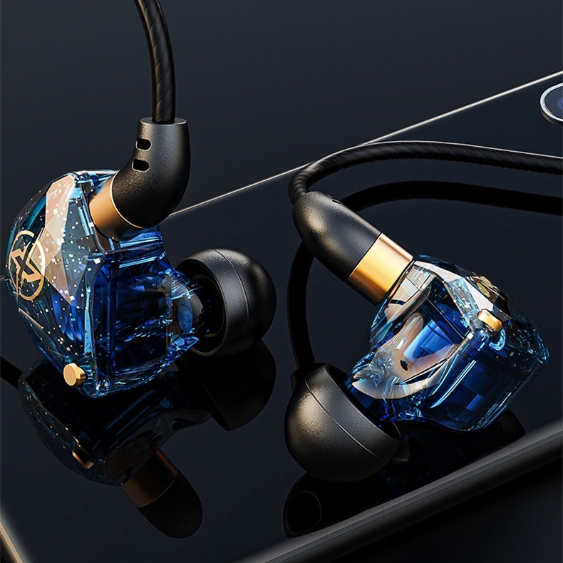 X6 Earphone In Ear Heavy Bass HIFI Subwoofer Dengan Kabel Jack 3.5mm Untuk Gaming / Musik