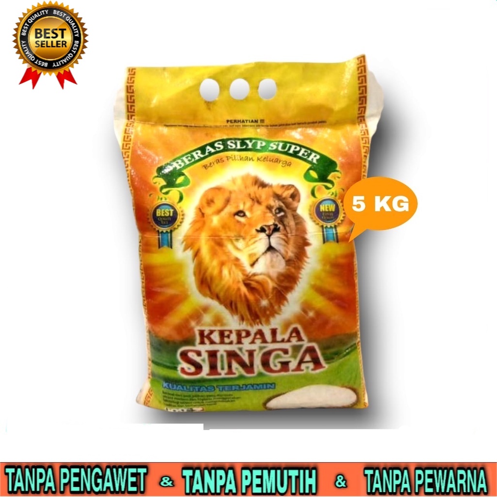 

Beras 5kg Cap Kapala Singa Beras Slyp Super Premium Best Seller Beras Premium Pilihan Terbaik Keluarga Tanpa Pewarna Pengawet Pewangi Makanan Pokok