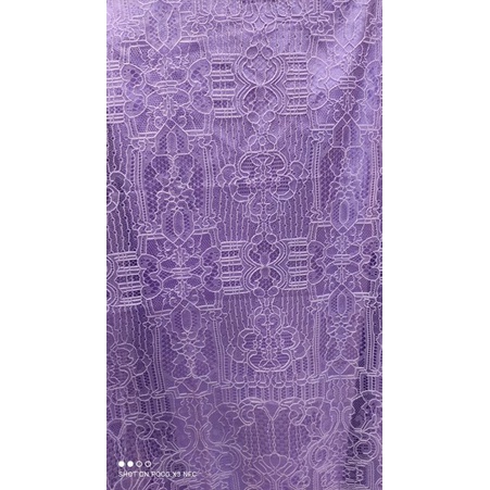 Kain Chantily Kebaya Panel Sapto Dress Promo (3m x 1.40) Lilac