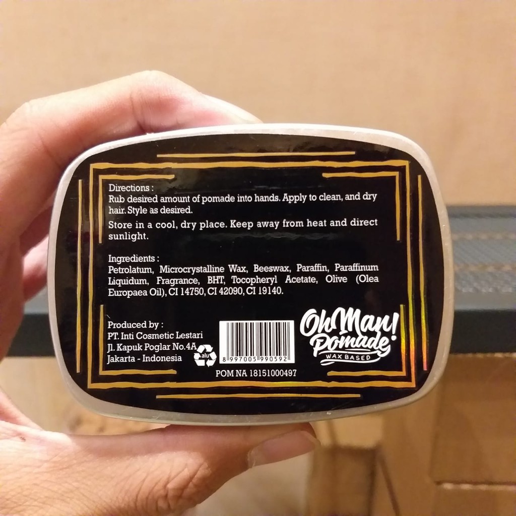 Pomade Oh Man! Mystic Gold Wax Based FREE SISIR SAKU