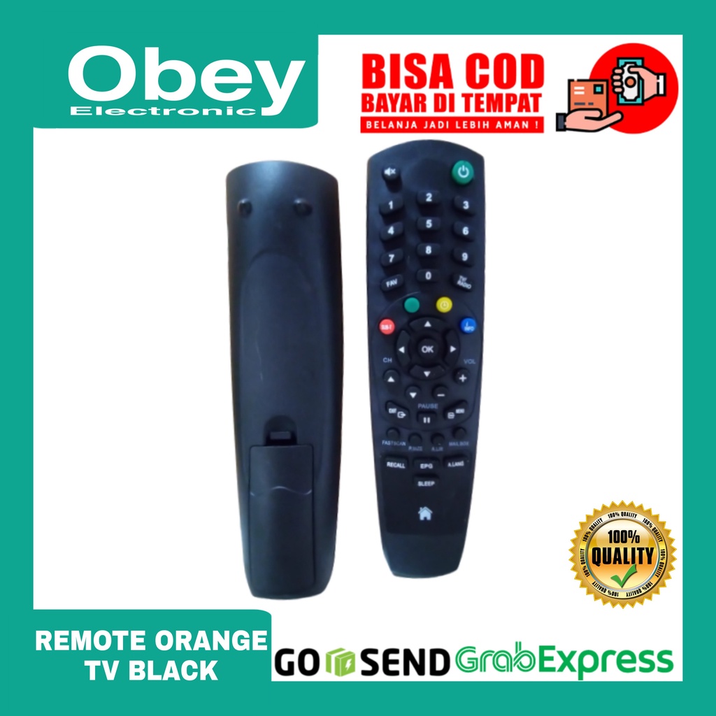 REMOT RECEIVER PARABOLA ORANGE TV Hiitam