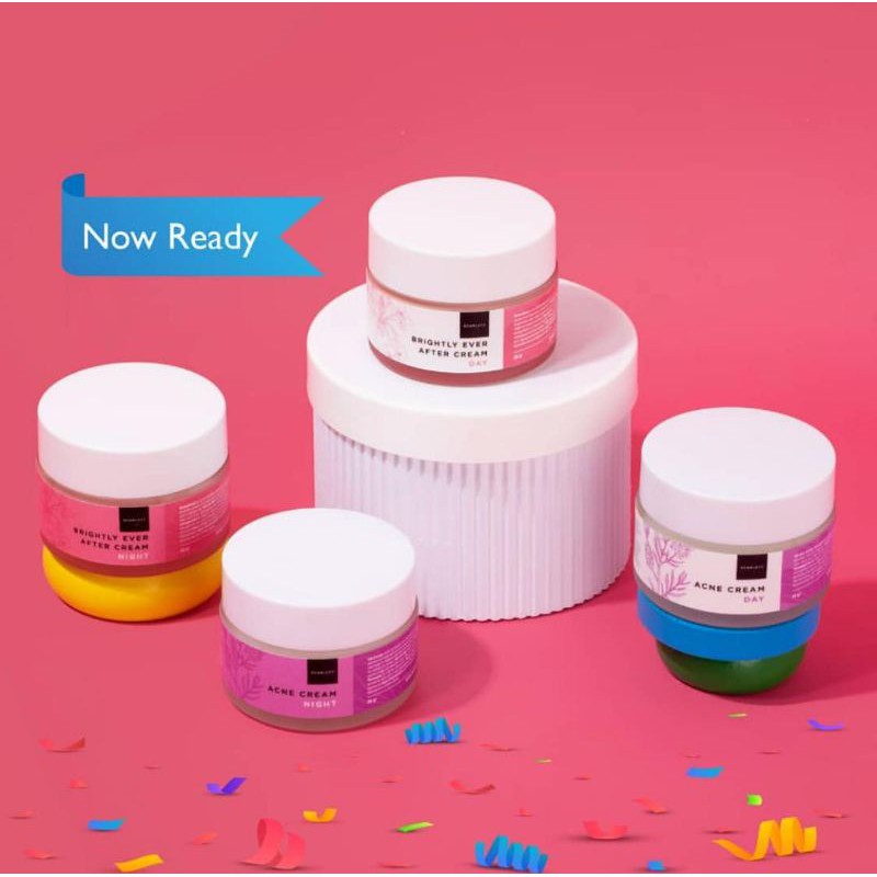 (Ready) Scarlett Acne Cream (day/night)/ever brightly (day/night)/cream Scarlett ORI
