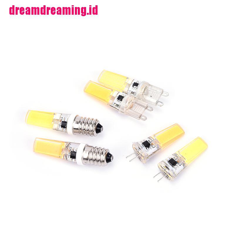 G4 G9 E14 9W 220V LED COB SMD Bahan Silikon Dapat Diredupkan