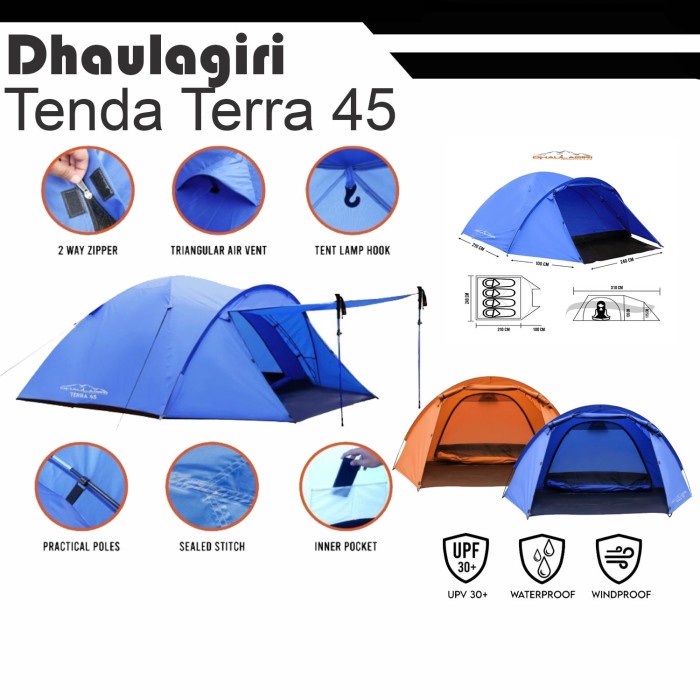 Tenda Camping Terra 45 Dhaulagiri Original Double Layer Original