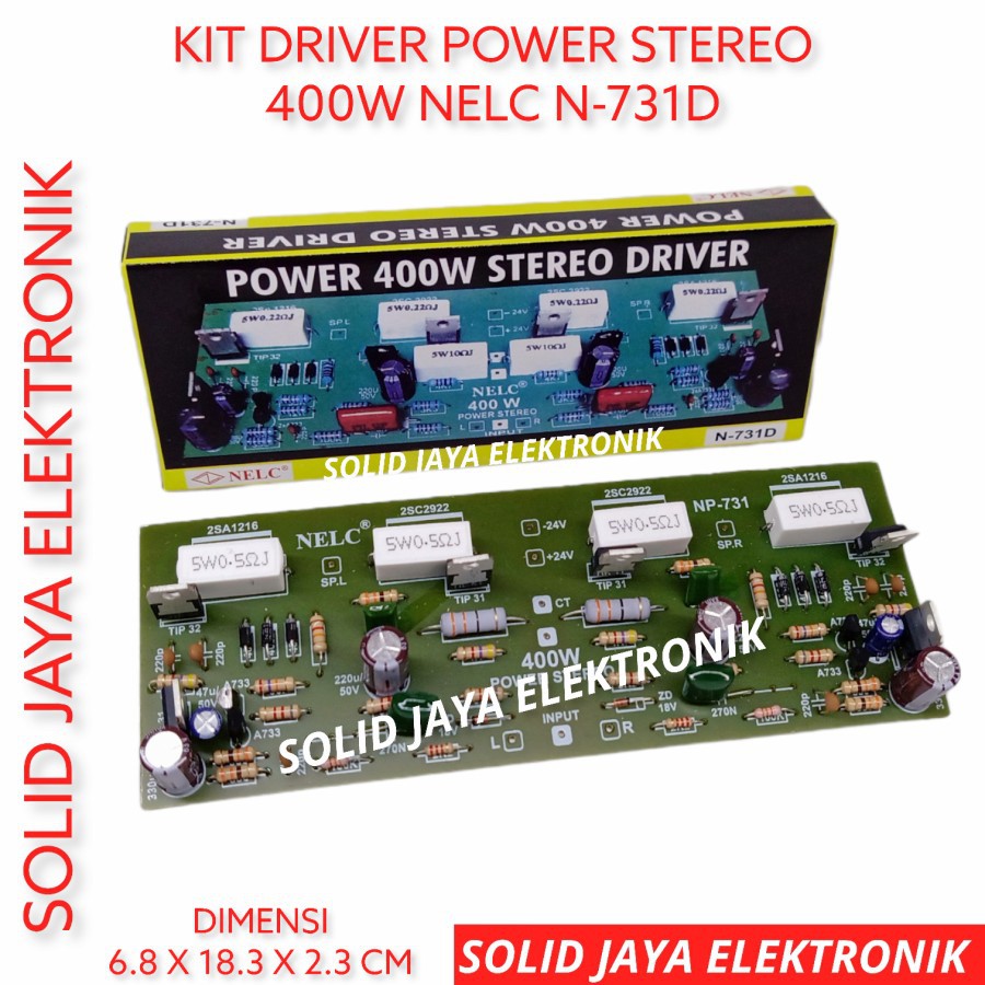 KIT DRIVER POWER STEREO 400W AMPLIFIER AMPLI AUDIO 400 W WATT AUDIO NELC N-731D N731 N 731D