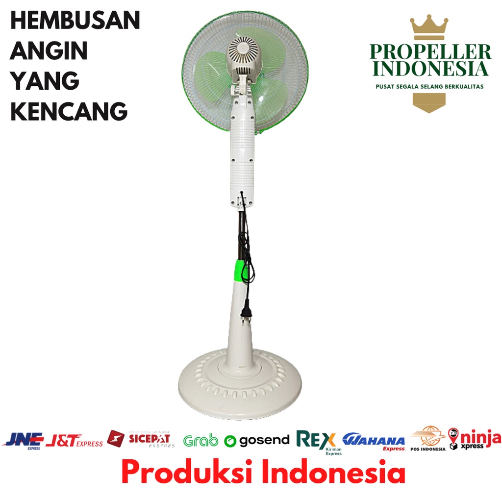 Kipas Angin/ Kipas Angin Berdiri/ Hijau - 1602A Kipas Angin 16 Inch/ Kipas Angin Standing/ Kipas Angin Murah